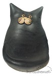 Kat, keramiek, zwart